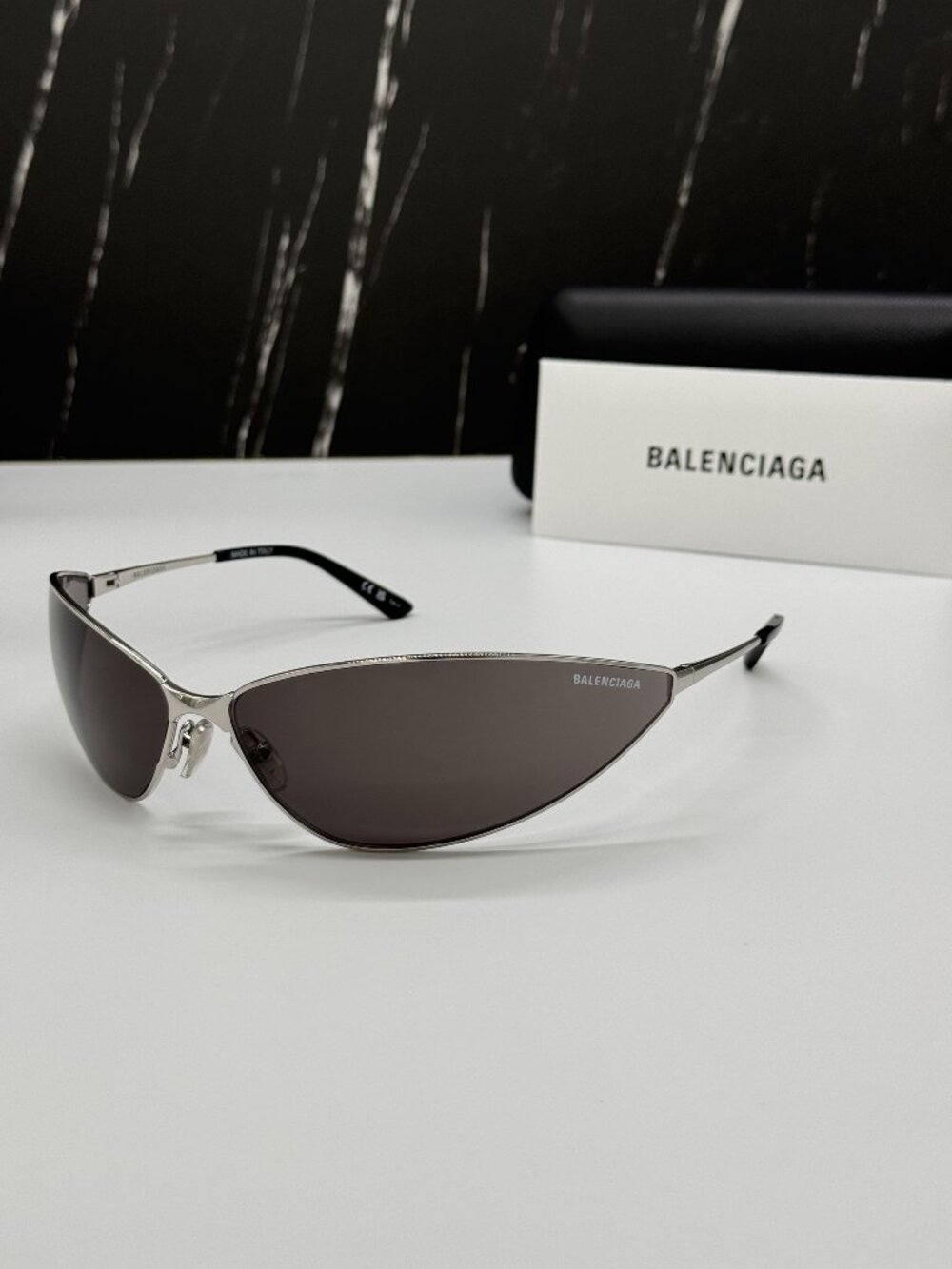 NEW BALENCIAGA BB0315S 004 SILVER UNISEX SUNGLASSES BALENCIAGA EYEWEAR